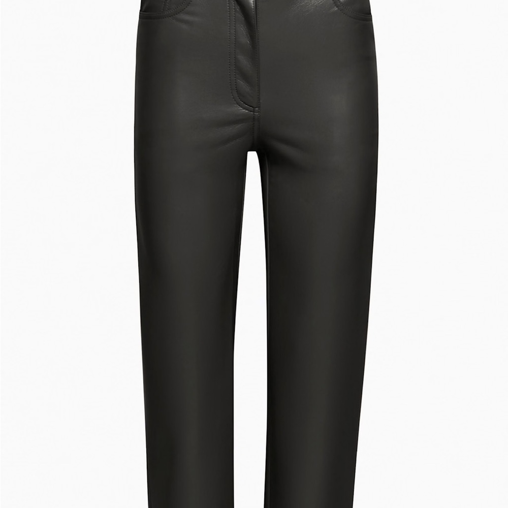 Vegan Leather Cropped Pants